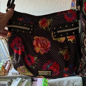 Betsey Johnson Floral Polka Dot Women's Shoulder Bag